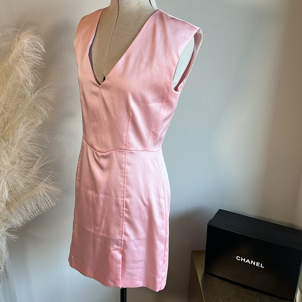 Zara Pink Pastel Satin Sleeveless 90’s Mini Dress NWT - Picture 6 of 11